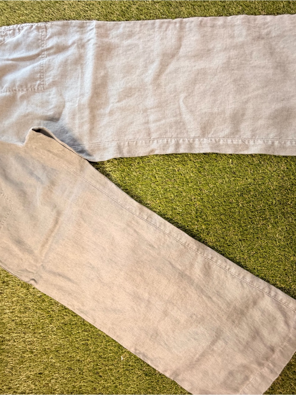 Lands' End Neutral Beige Linen Pants